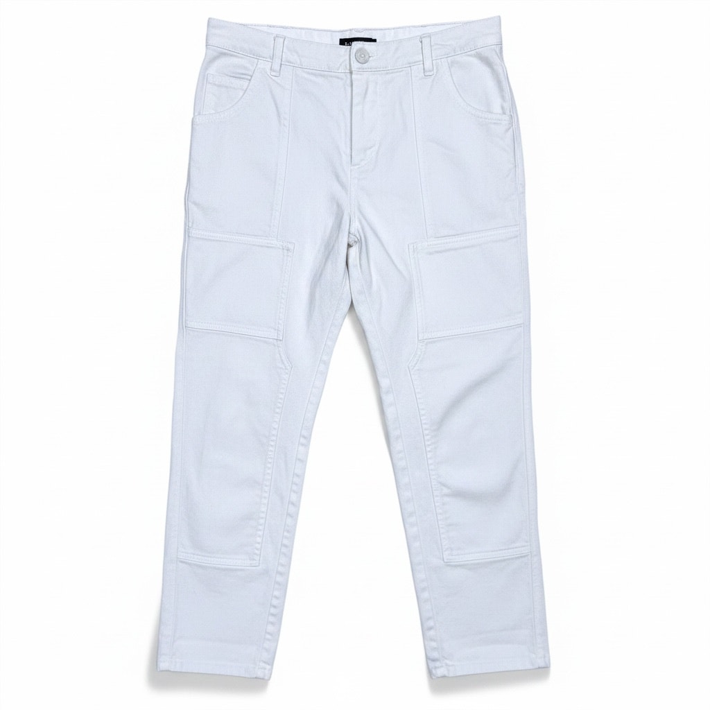 James Perse Standard White Estilo Women's 28x26 Utility Carpenter Jeans Italy